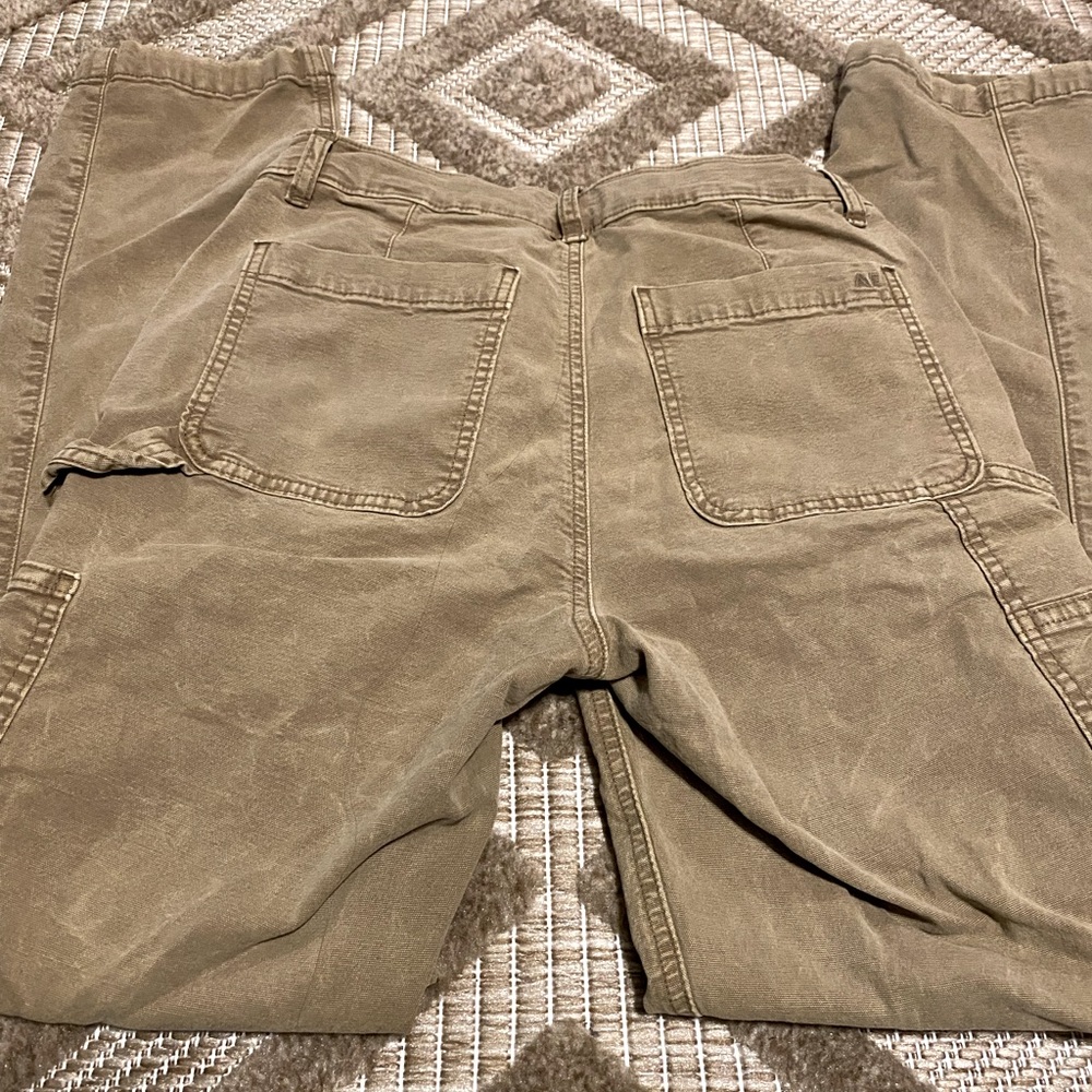 american eagle stretch brown cargo pants